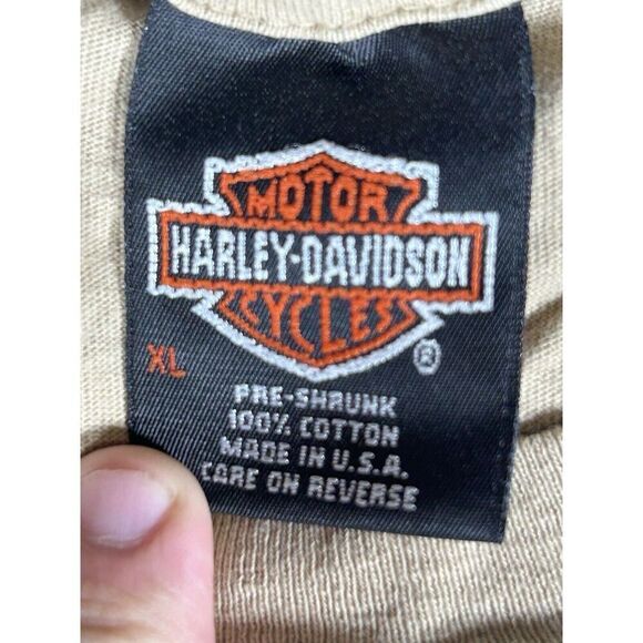 HOG Harley Owners Group 96  Memphis TN Rally Vintage Brown Tee Sz XL - Picture 3 of 10